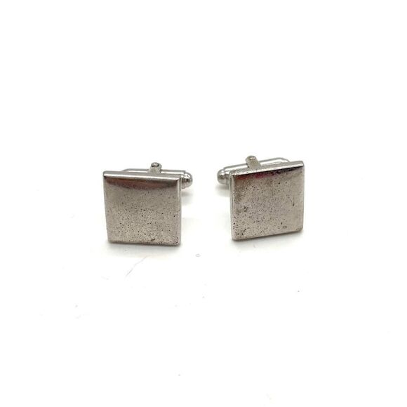 Cuff Links Square in Silver Tone - Picture 1 of 4